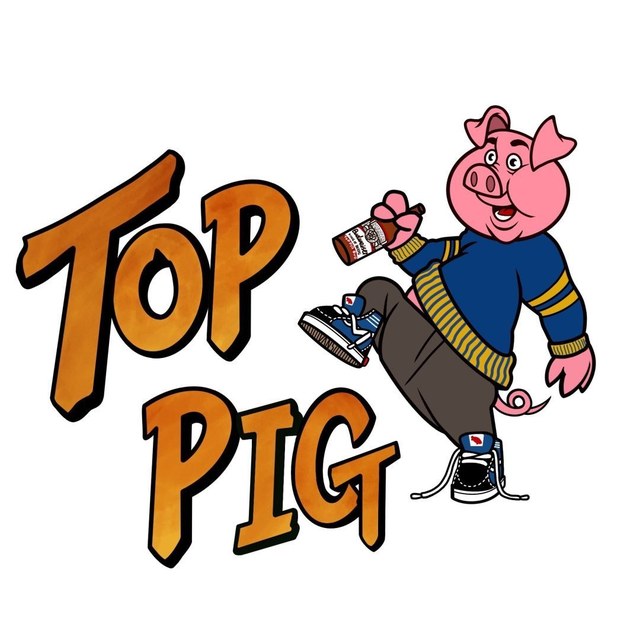 TOP PIGのロゴステッカー